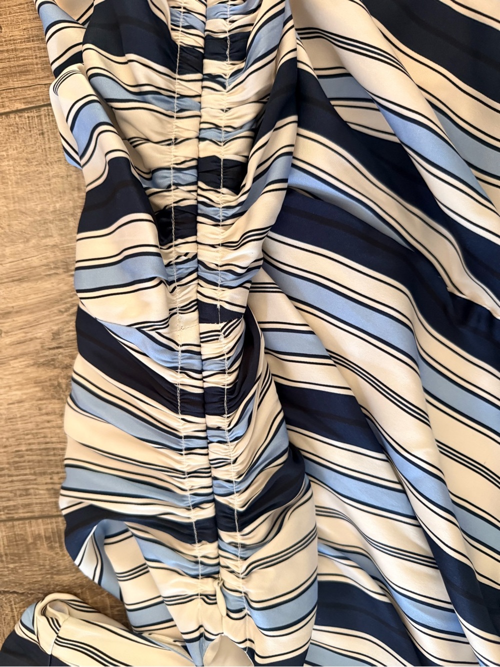 Veronica Beard Kadie Striped Silk Dress Blue Size 6 - Picture 8 of 11